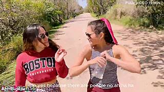 Threesome Two Sluts Thirsty For Yellow Piss Drink More Than 3 Liters In Public Argentinian National Park