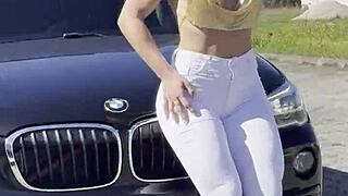 Loira cavalona takes double penetration