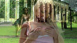 Flashing in the city center proves dangerous yet thrilling for the European sluts.