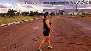 I fucked the latina hottie's ass outdoors and creampied her