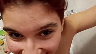 Chiara lets them piss on her tits 😈