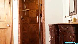 petite ebony gia milana handles two big black cocks