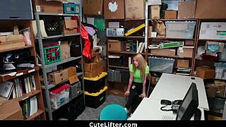 Is this shoplifting teen getting strip searched and fucked by the mall officer?