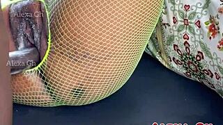 Young 18+ Ebony Gets Her Big Ass Pounded Hard, Cum In Pussy?