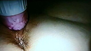 blindfolded mature wife fucked with rabbit