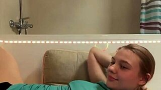 Does this sexy student masturbate in the bathroom?