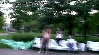 Flashing in the city center proves dangerous yet thrilling for the European sluts.