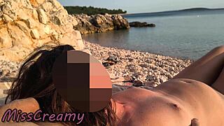 Nude Teacher Flashes Pussy, Lets Student Touch Tits on Public Beach