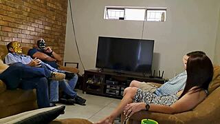 gangbang husband gives wife to friends for gangbang, so taboo! 😈