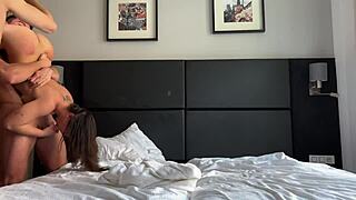 caught my girlfriend cheating and double penetrated her with her lover