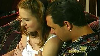 julia takes the cock and spreads her smooth pussy for boyfriend