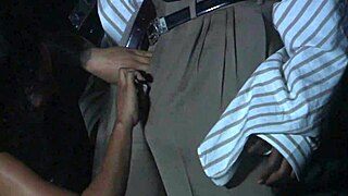 a milf gets fucked outdoor in heels at night... wow!