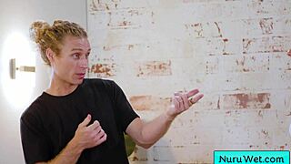 Hot Teen 18+ Naked Masseuse Teases Horny Client In Nuru Massage