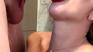 I gave Julia North a passionate blowjob in the shower, moaning as I swallowed her cum