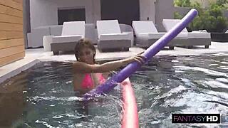 Wet Latina Cum Drain Invites Fat Dick Over For A Swim