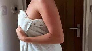 I gave Julia North a passionate blowjob in the shower, moaning as I swallowed her cum