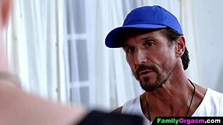 Competitive men burn out stepdaughters in family orgy 😈