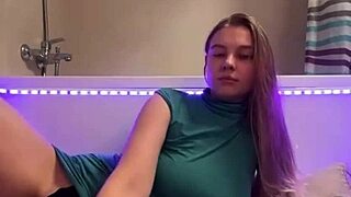 Does this sexy student masturbate in the bathroom?