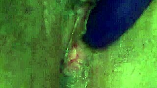 in the voyeur's view, a hot wet Latina BBW teases her creamy pussy until squirting