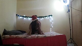 Is this redhead Brazilian newbie squirting all over in her Christmas special?