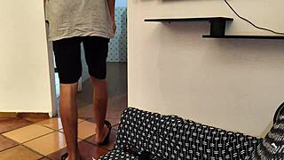 Step brother catches step sister with VR glasses, shoves dick in her nympho mouth.