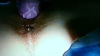 blindfolded mature wife fucked with rabbit