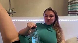 Does this sexy student masturbate in the bathroom?