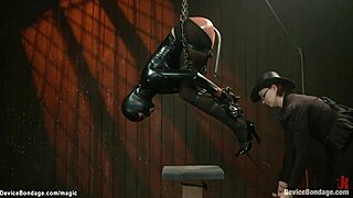 Slave in leather ballet boots gets tormented with anal and bondage in this fetish scene