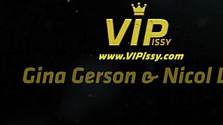 Lesbians piss in mouth during rough sex with dildos