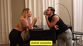 parallel sensations unfold in homemade amateur session with blonde goddess dominating cuckold