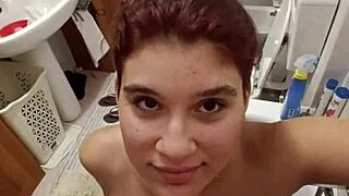 Chiara lets them piss on her tits 😈