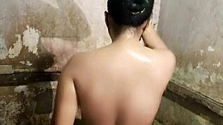 mandi masturbates intensely in the bathroom