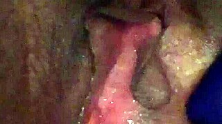 in the voyeur's view, a hot wet Latina BBW teases her creamy pussy until squirting