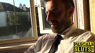 Submissive babe endures deep penetration gagging