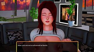 In the family game, a redhead teen with big tits discovers new pleasures.