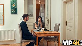 Sexy Brunette Sucks Old Cock Thinking It's a Whistle Signal!