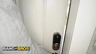 bangbros features brunette nicole rae in a group scene with intense activity