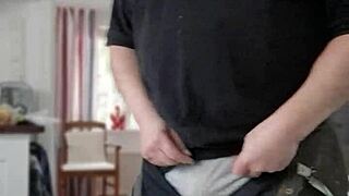 i can't stop... chris the old man rips clothes for dirty striptease talk