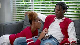 letting nerd freeuse my ebony stepsis pussy doggystyle for his notes