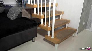 i can't resist seducing my stepdad with my slim dark saggy tits for taboo pov fuck