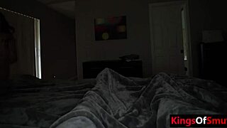 Terrified stepsister bursts into stepbrother's bedroom for taboo encounter