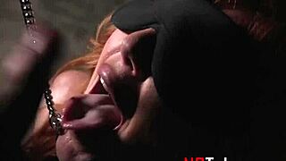 man this bound redhead milf gets bred rough on the bed with big tits