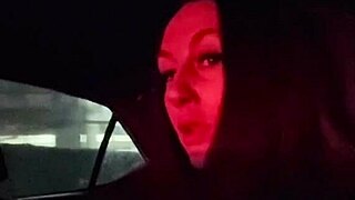 Italian long hair big tits milf artemisia love sexy solo car ride flashing her juicy boobs.