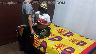 found my stepmom filming erotic stuff in my place then she begged me to finish her real homemade porn tape