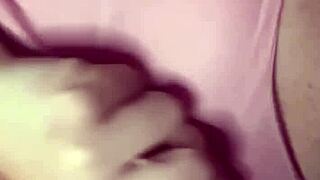 this hot blonde babe flashes her sexy tits in softcore homemade