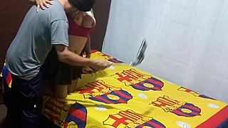 found my stepmom filming erotic stuff in my place then she begged me to finish her real homemade porn tape