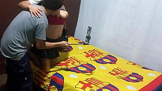 found my stepmom filming erotic stuff in my place then she begged me to finish her real homemade porn tape