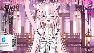 E-Girl Feels Ecstasy Squirting While Playing With Customizable Vtuber Model.