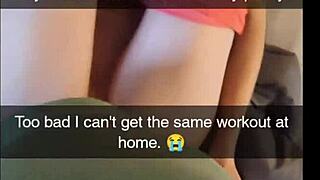 cheating yoga milf fucked raw by instructor cucked creampie snapchat