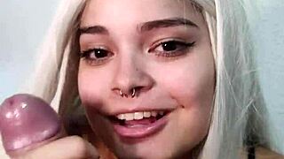 wellington loses control in intense blowjob and cums in witch's mouth